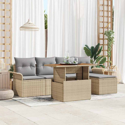 Tuin Sofa Set Met Kussen 6 Pcs
