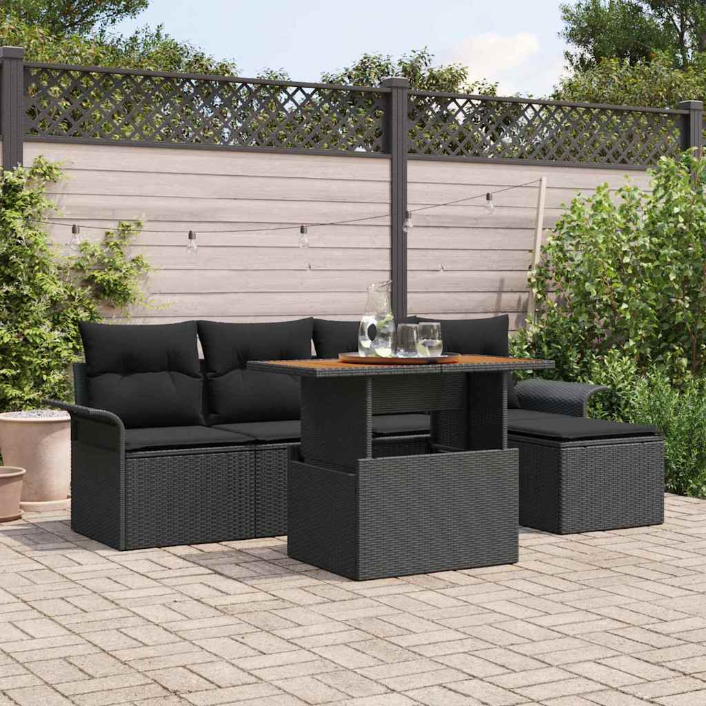 Tuin Sofa Set Met Kussen 6 Pcs