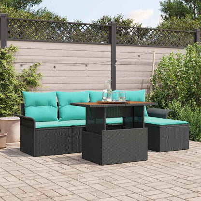 Tuin Sofa Set Met Kussen Met Opslag 6 Pcs En Blauw