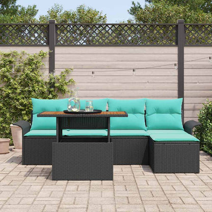 Tuin Sofa Set Met Kussen Met Opslag 6 Pcs En Blauw