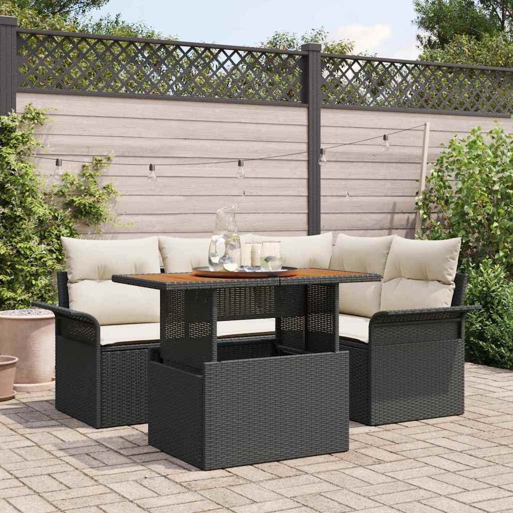 Tuin Sofa Set Met Kussen 5 Pcs