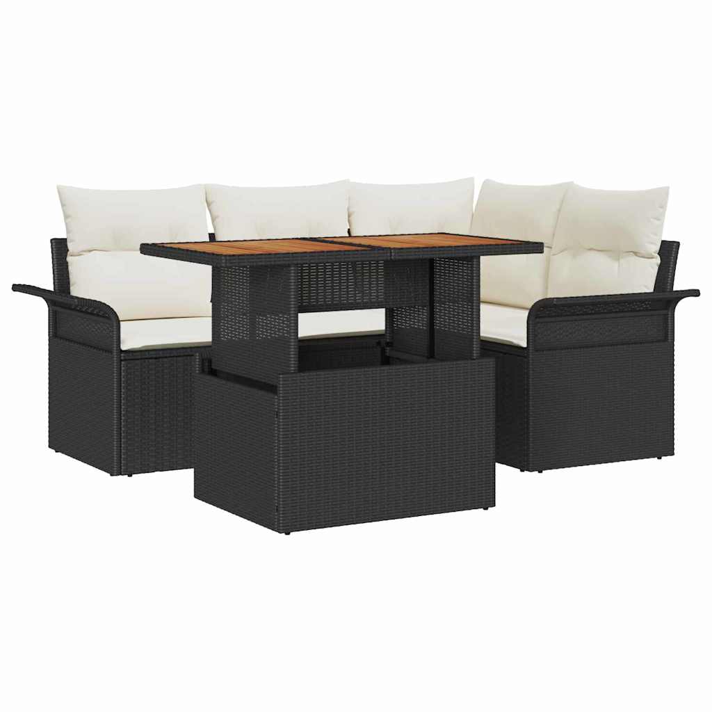 Tuin Sofa Set Met Kussen 5 Pcs