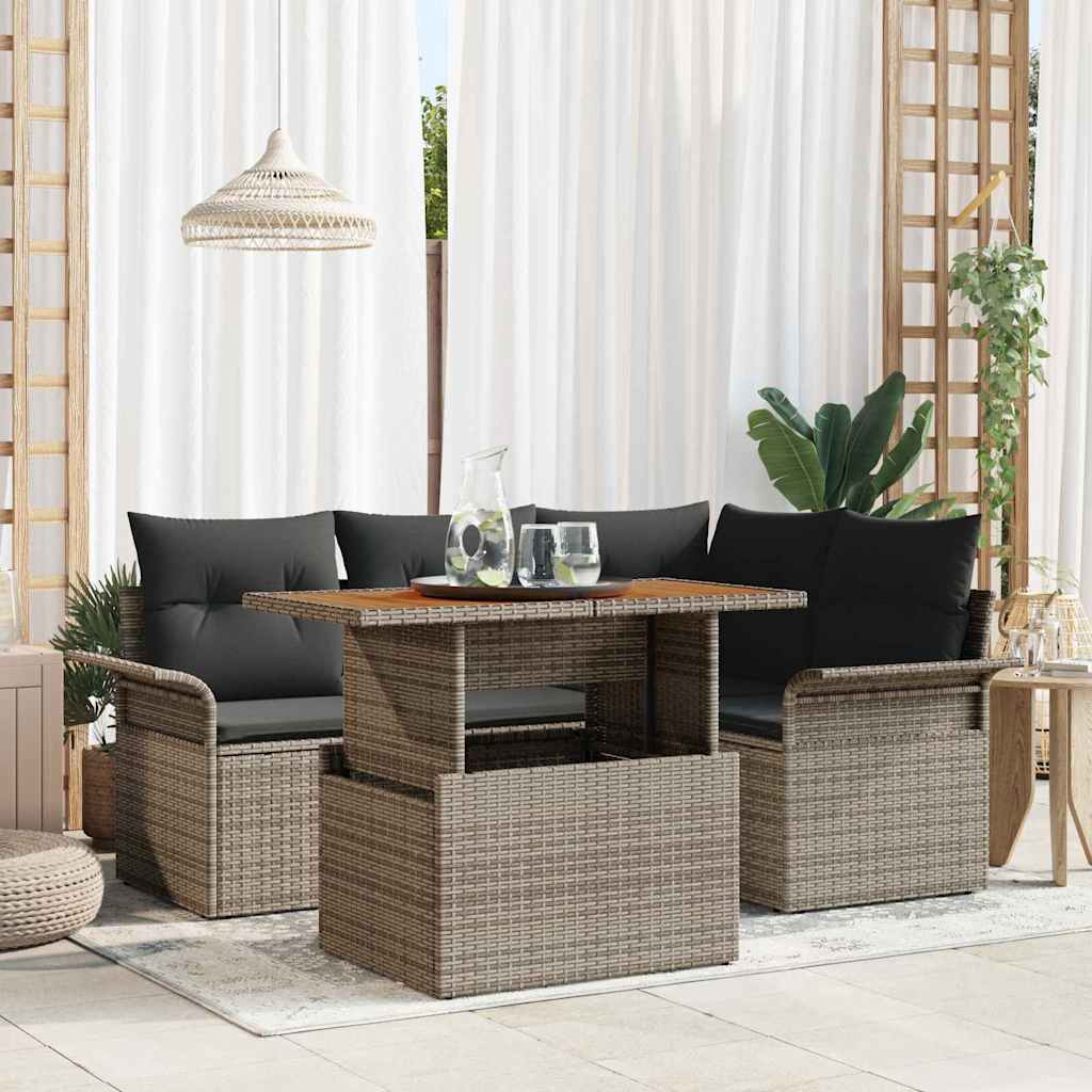 Tuin Sofa Set Met Kussen 5 Pcs