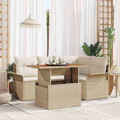 Tuin Sofa Set Met Kussen 5 Pcs