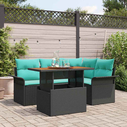Tuin Sofa Set Met Kussen Met Opslag 5 Pcs En Blauw