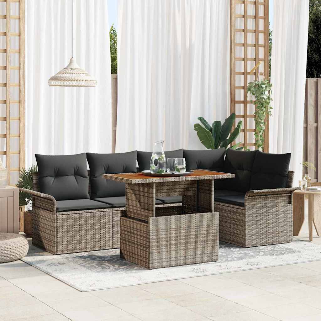 Tuin Sofa Set Met Kussen 6 Pcs