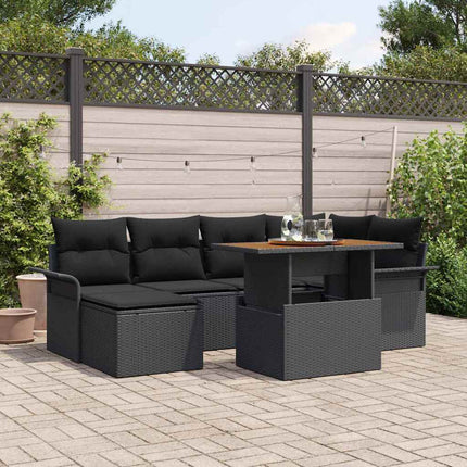 Tuinbankenset 7 St Beige En Licht Grijs Poly Rattan