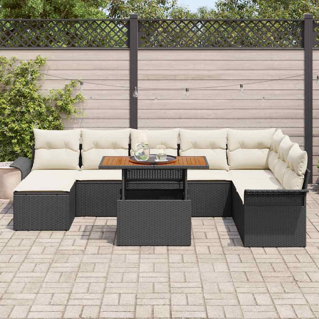 Tuin Sofa Set Met Kussen 9 Pcs