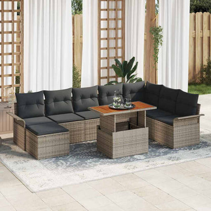 Tuin Sofa Set Met Kussen 9 Pcs