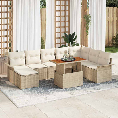 Tuin Sofa Set Met Kussen 9 Pcs