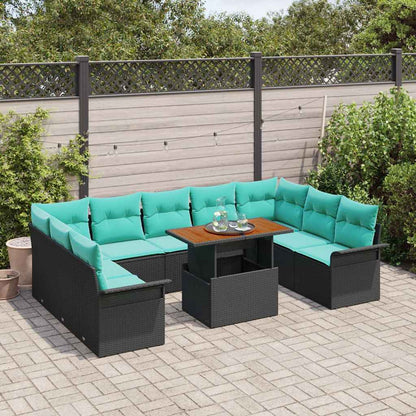Tuin Sofa Set Met Kussen 10 Pcs En Blauw