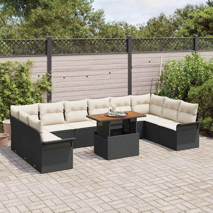 Tuinbankenset Met Kussen 11 Pcs Poly Rattan