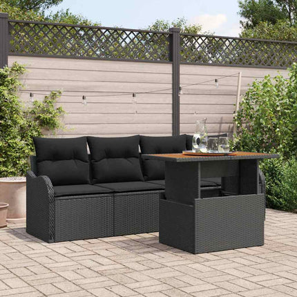 Tuinbankenset 5 St Beige En Crème Poly Rattan