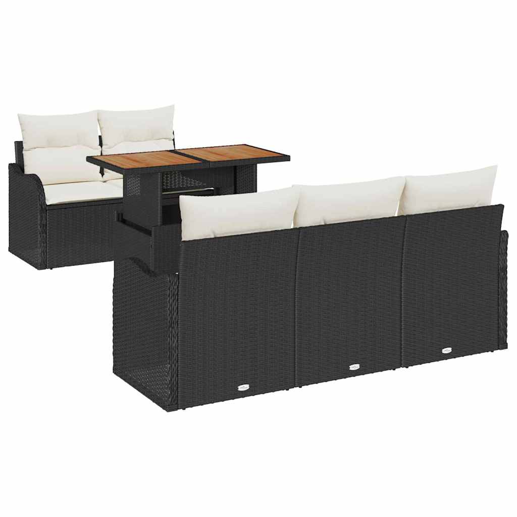 Tuinbankenset Met Kussen 6 Pcs Poly Rattan