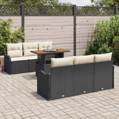Tuinbankenset Met Kussen 7 Pcs Poly Rattan