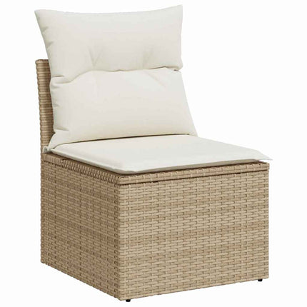 Tuinbankenset 6 St Beige En Crème Poly Rattan