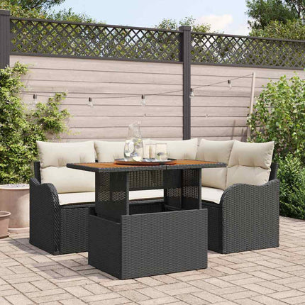 Tuinbankenset 5 St 4-Aantal Zitplaatsen Beige En Licht Grijs