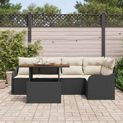 Tuinbankenset Met Kussen 6 Pcs Poly Rattan