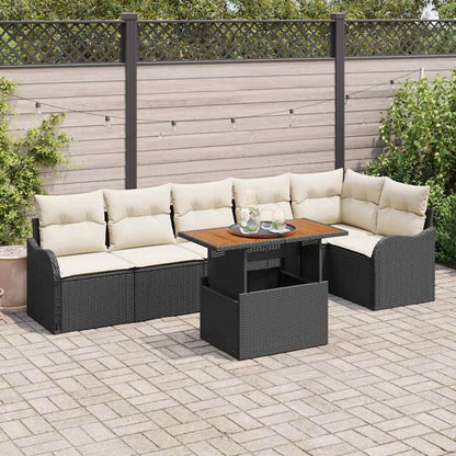 Tuin Sofa Set Met Kussen 7 Pcs