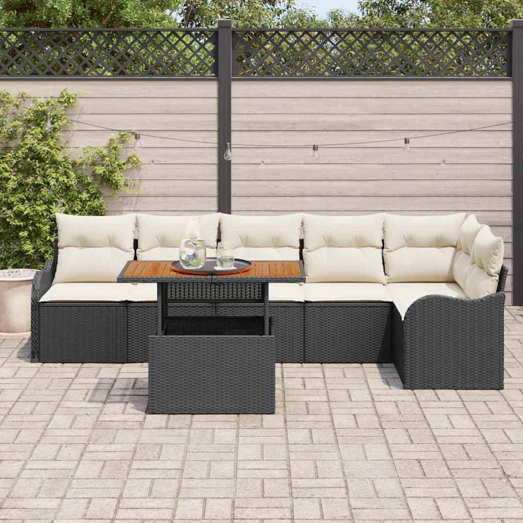 Tuin Sofa Set Met Kussen 7 Pcs