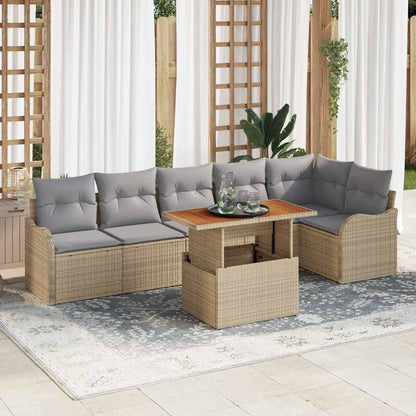 Tuin Sofa Set Met Kussen 7 Pcs