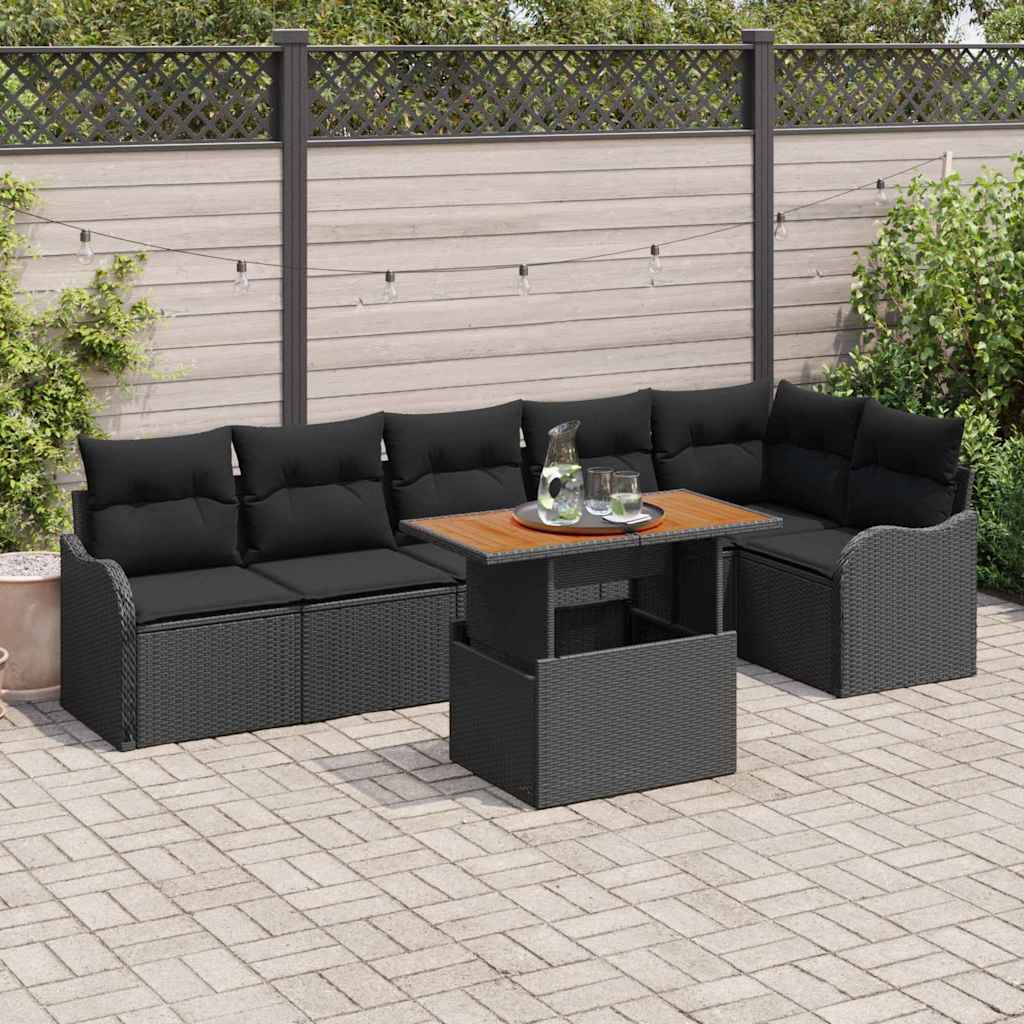 Tuin Sofa Set Met Kussen 7 Pcs