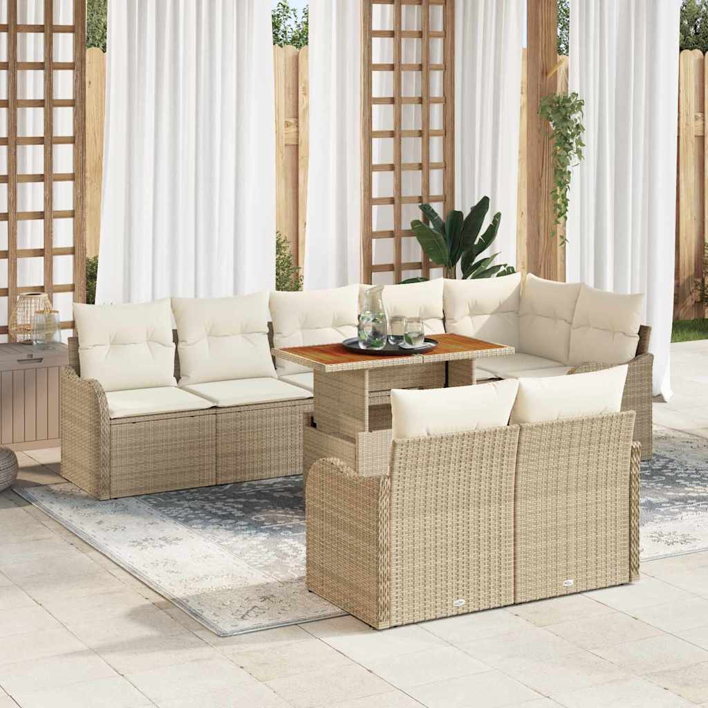 Tuin Sofa Set Met Kussen 9 Pcs