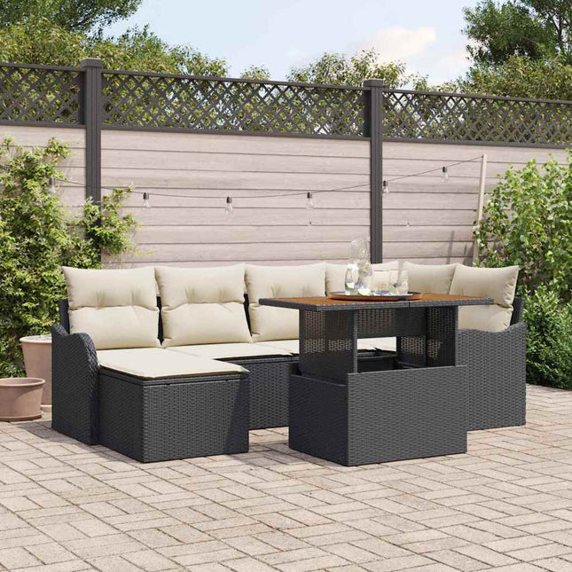 Tuin Sofa Set 7 St Beige En Lichtgrijs