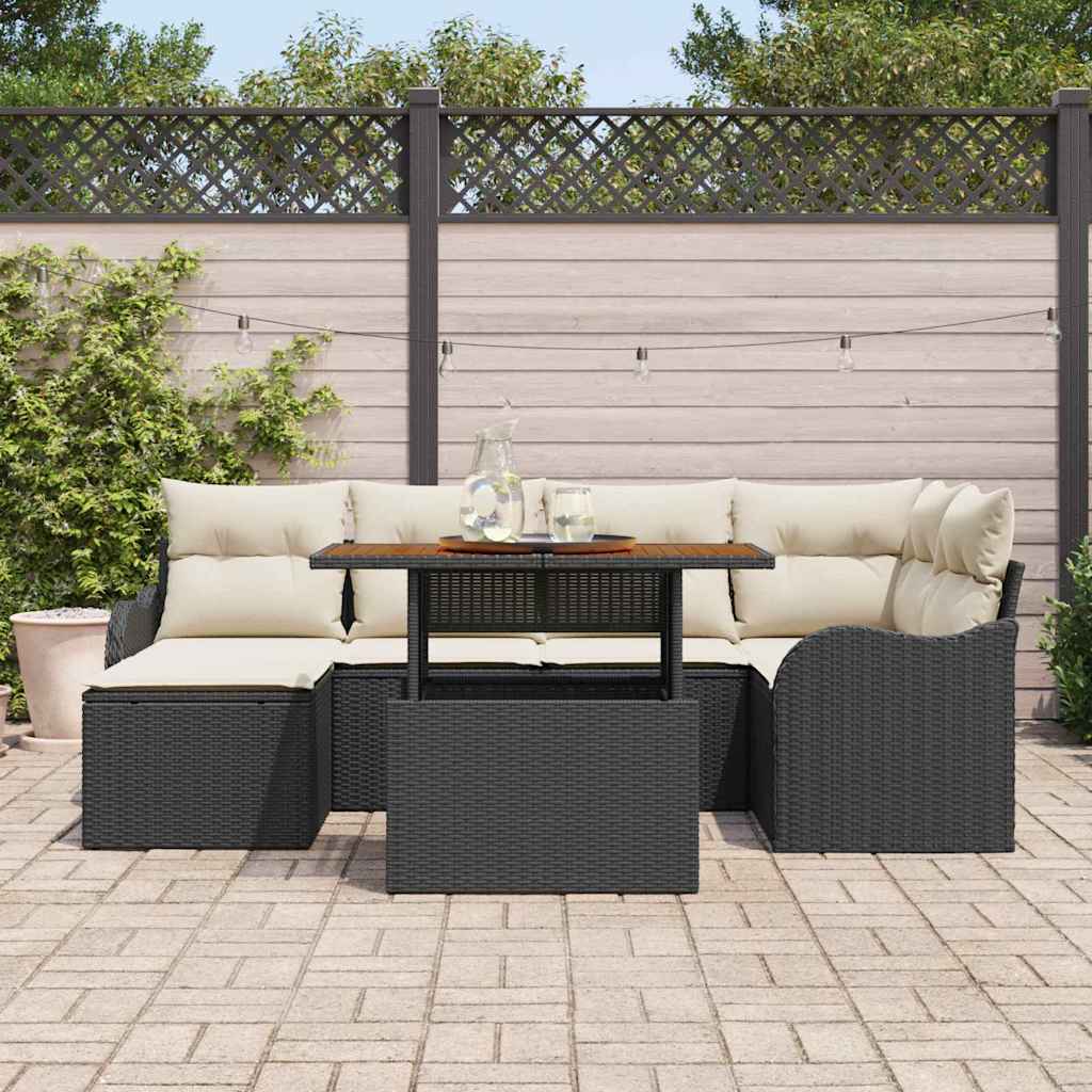 Tuin Sofa Set Met Kussen 7 Pcs