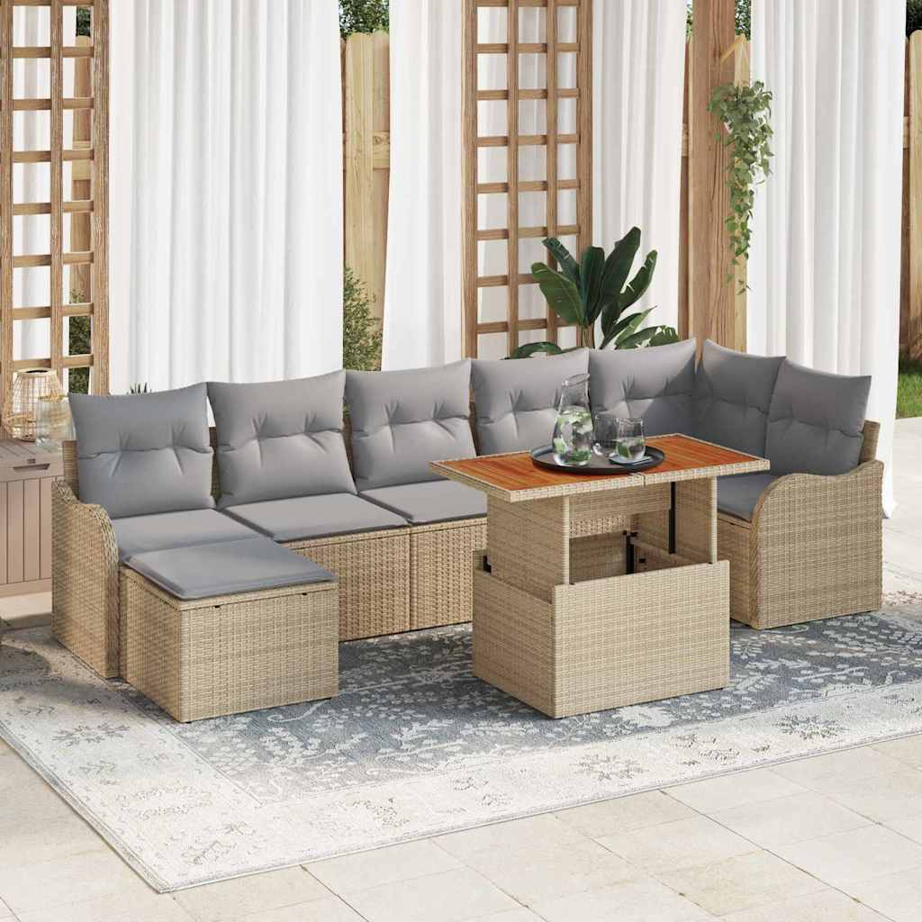 Tuin Sofa Set Met Kussen Met Opslag 8 Pcs