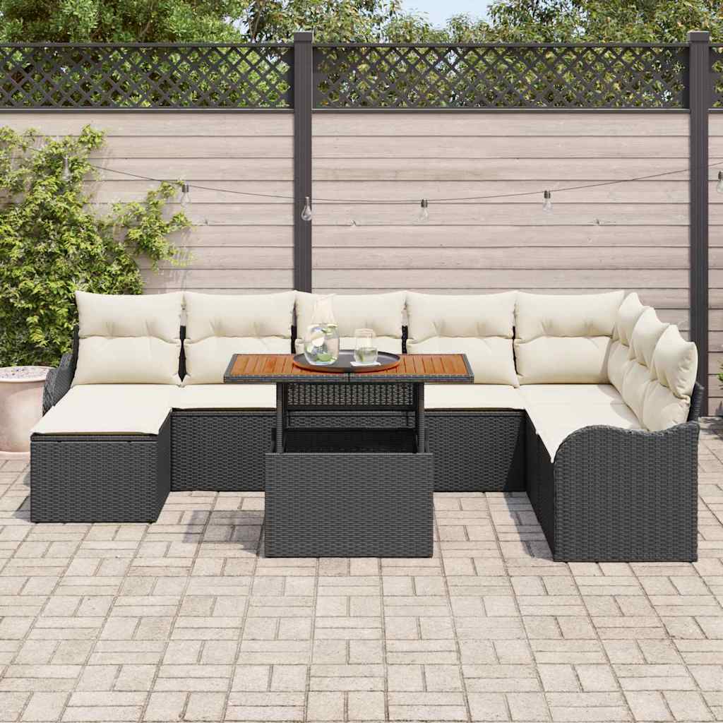 Tuin Sofa Set Met Kussen 9 Pcs