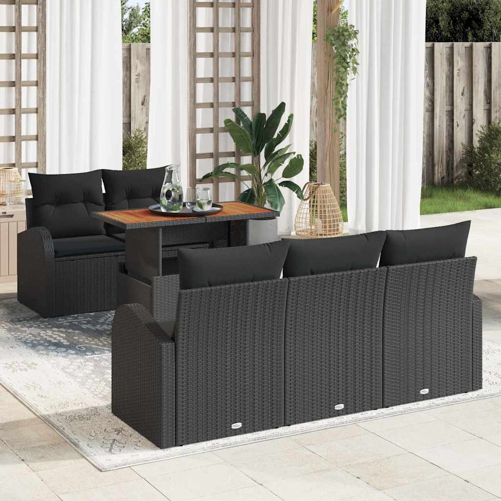 Tuin Sofa Set Met Kussen 6 Pcs