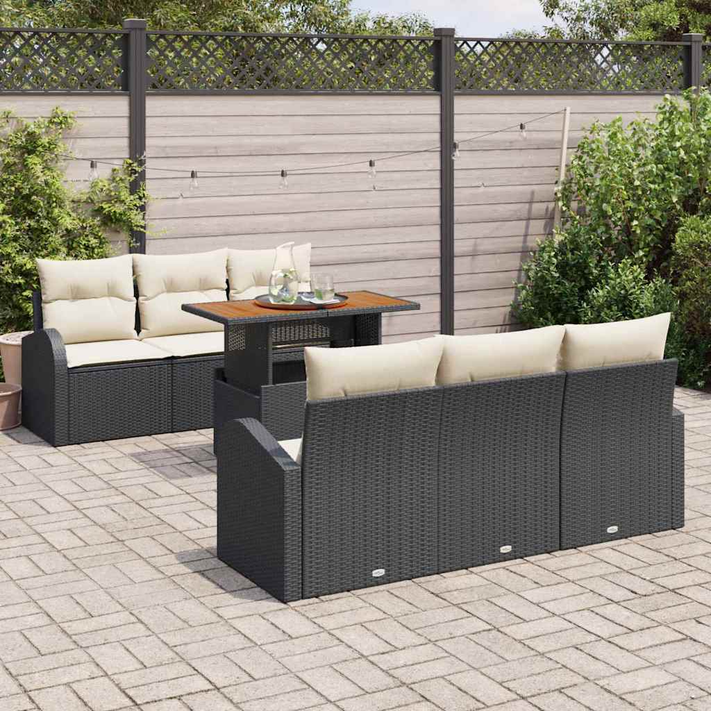 Tuin Sofa Set Met Kussen 7 Pcs