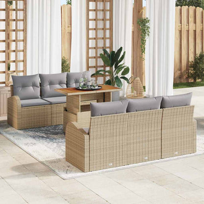 Tuin Sofa Set Met Kussen 7 Pcs