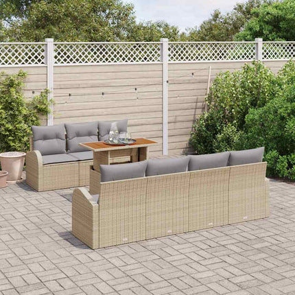 Tuin Sofa Set Met Kussen 8 Pcs En Licht