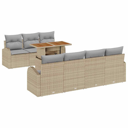 Tuin Sofa Set Met Kussen 8 Pcs En Licht