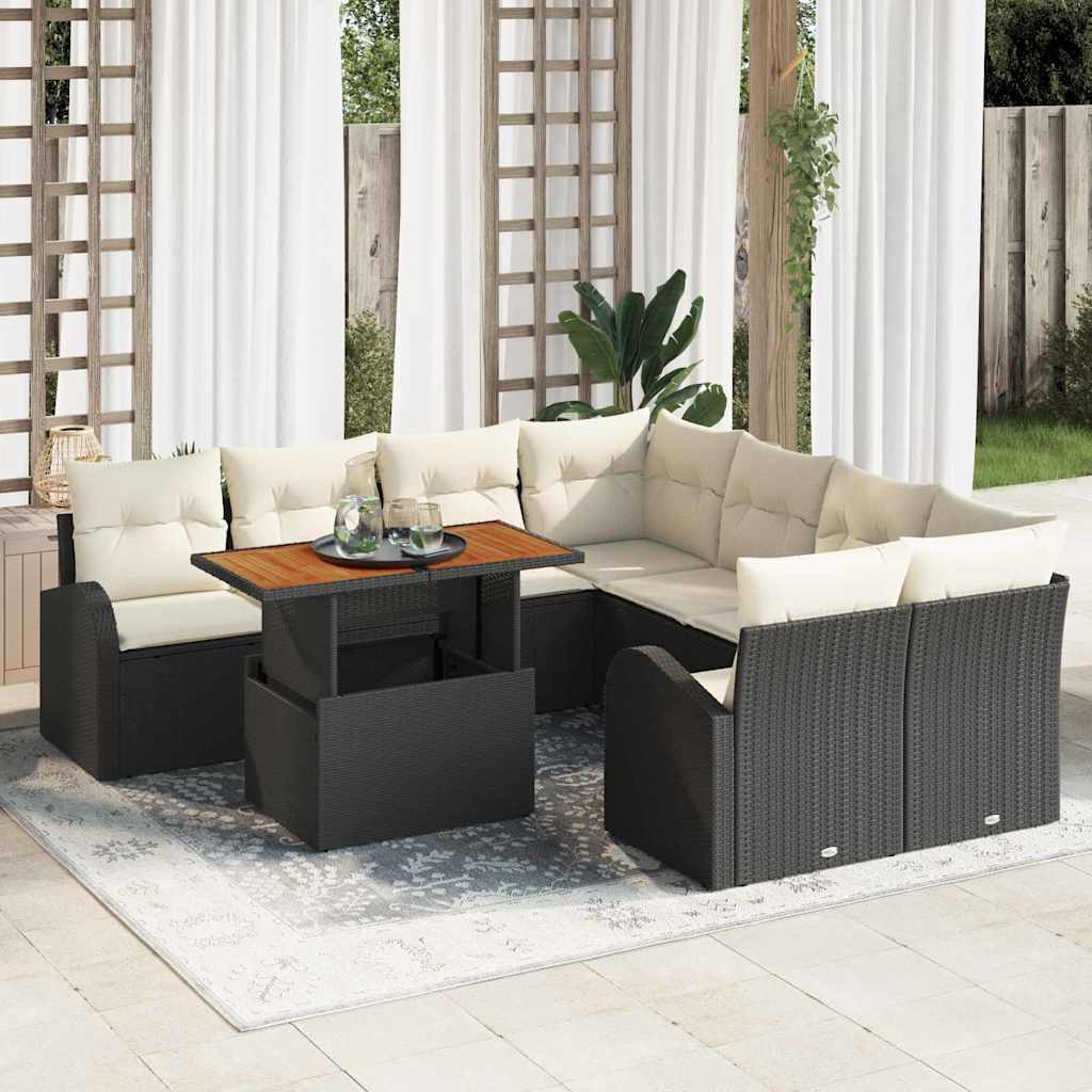Tuin Sofa Set Met Kussen 9 Pcs