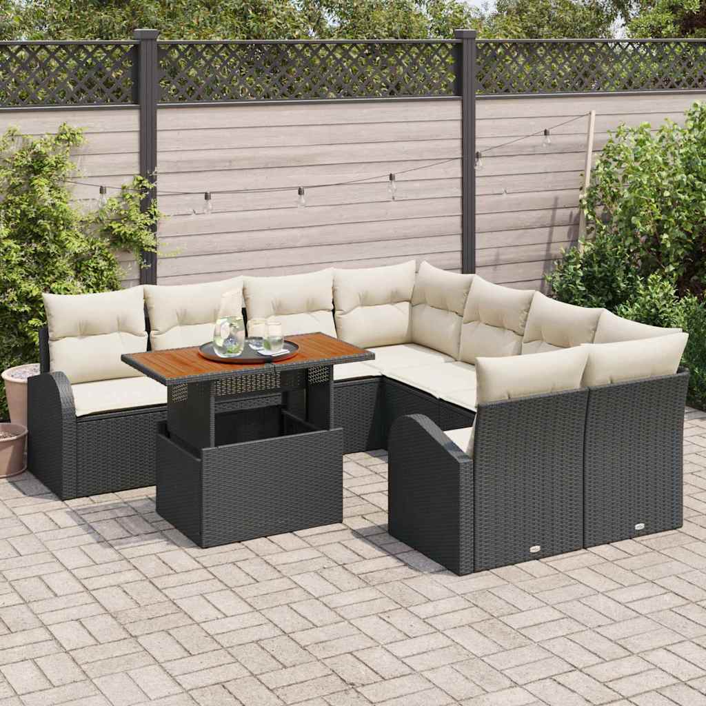 Tuin Sofa Set Met Kussen 9 Pcs