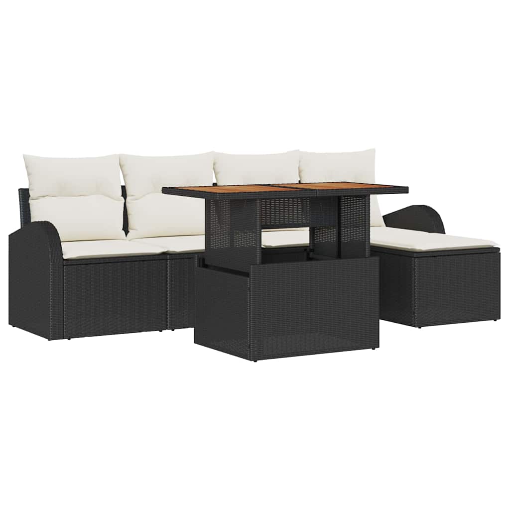 Tuin Sofa Set Met Kussen 6 Pcs