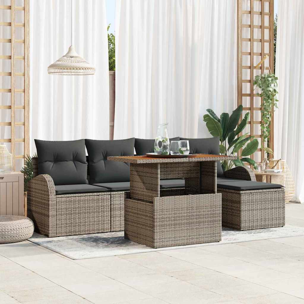 Tuin Sofa Set Met Kussen 6 Pcs