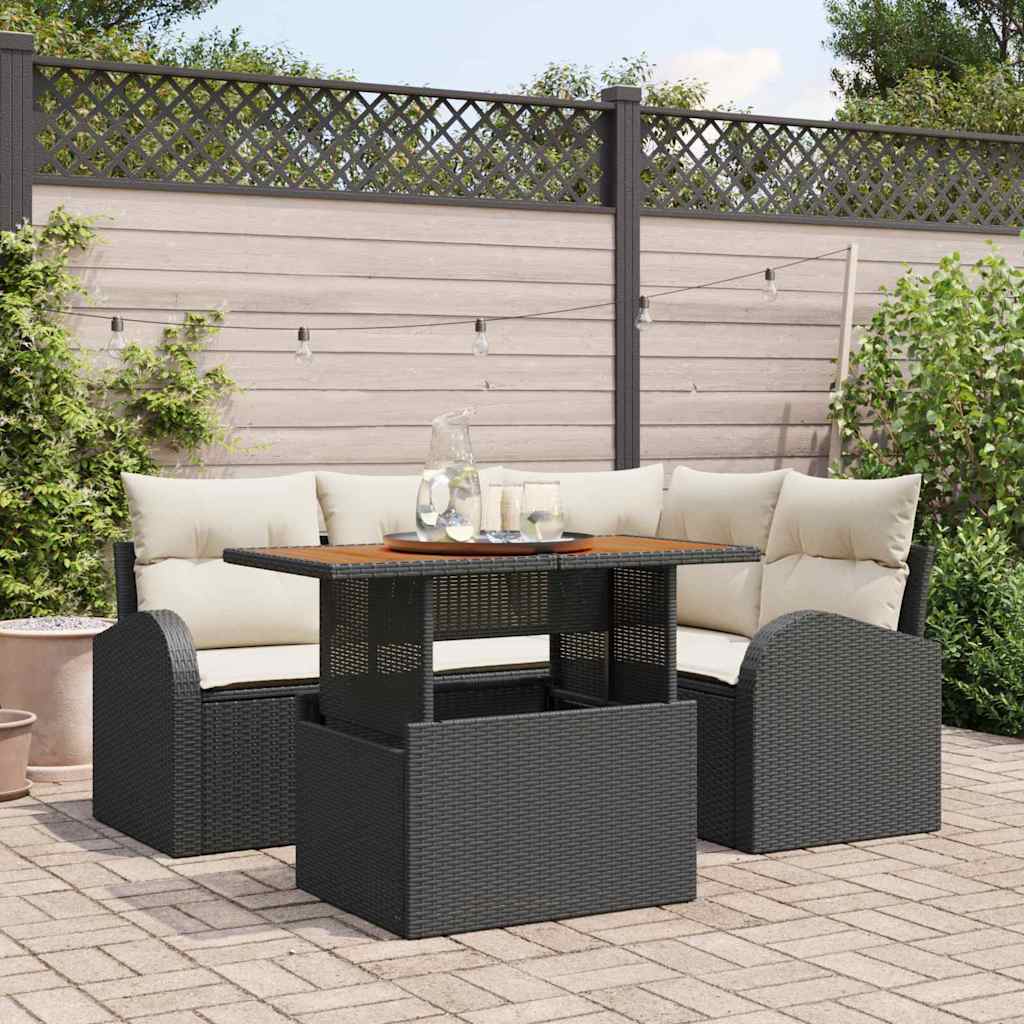 Tuin Sofa Set Met Kussen 5 Pcs