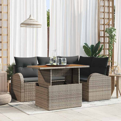 Tuin Sofa Set Met Kussen 5 Pcs