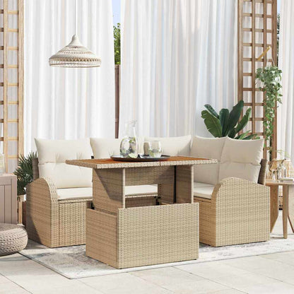 Tuin Sofa Set Met Kussen 5 Pcs