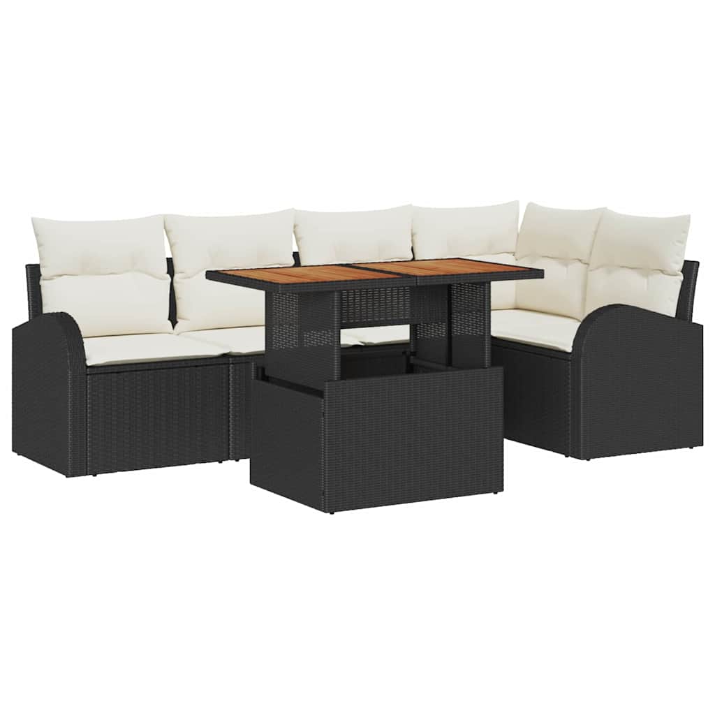Tuin Sofa Set Met Kussen 6 Pcs