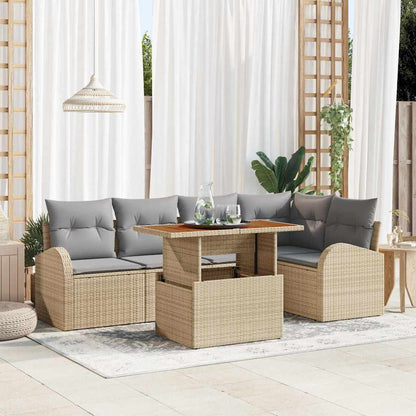Tuin Sofa Set Met Kussen 6 Pcs