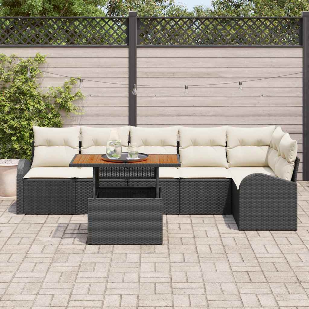 Tuin Sofa Set Met Kussen 7 Pcs