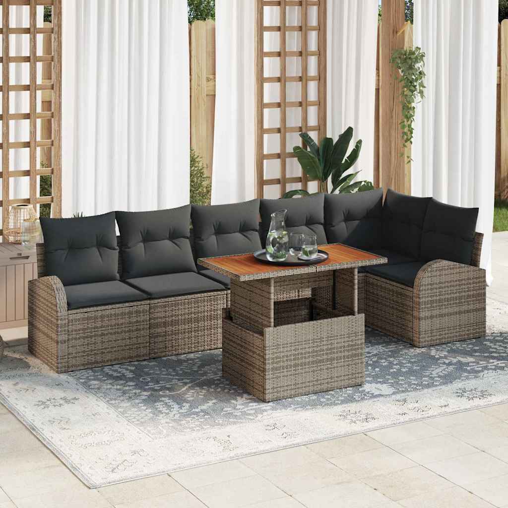 Tuin Sofa Set Met Kussen 7 Pcs