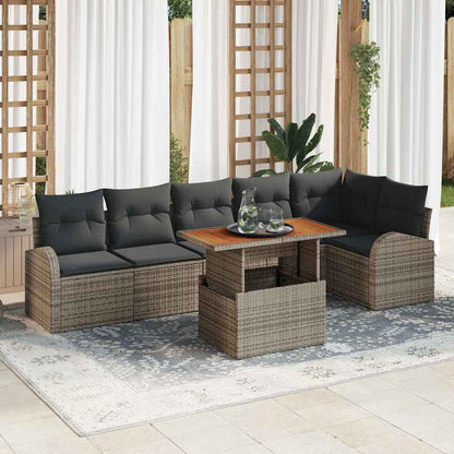 Tuin Sofa Set Met Kussen 7 Pcs
