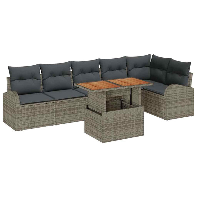 Tuin Sofa Set Met Kussen 7 Pcs