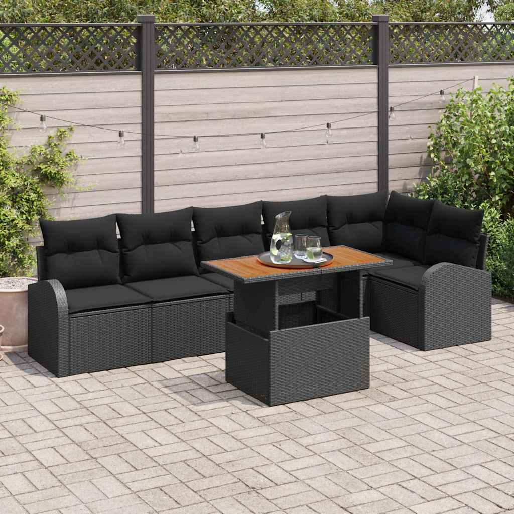 Tuin Sofa Set Met Kussen 7 Pcs